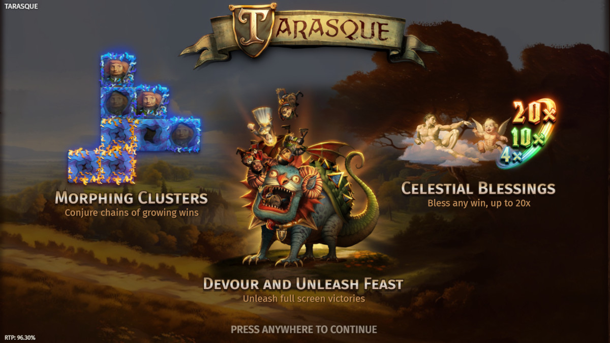 tarasque slot game preview print studios